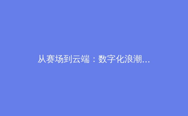 从赛场到云端：数字化浪潮如何重塑现代体育产业的生态格局 - 4